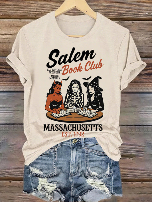 Women's Witches Salem Book Club Print T-Shirt