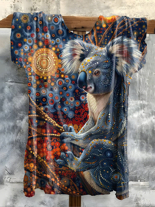 Women's Indigenous Koala Art Print T-shirts