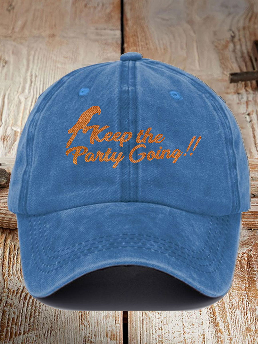 Unisex Muscic Lover Parrot Keep The Party Going Printed Hat