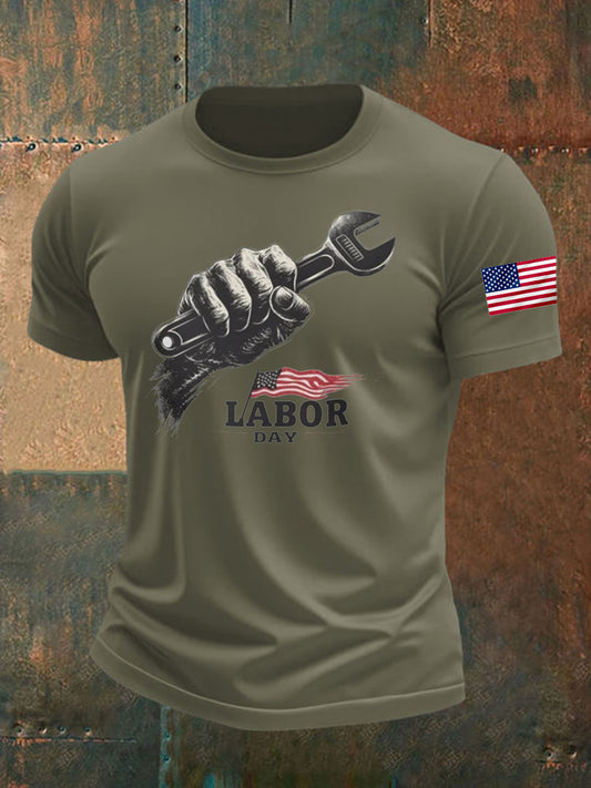 Men's Labor Day Printed T-shirt