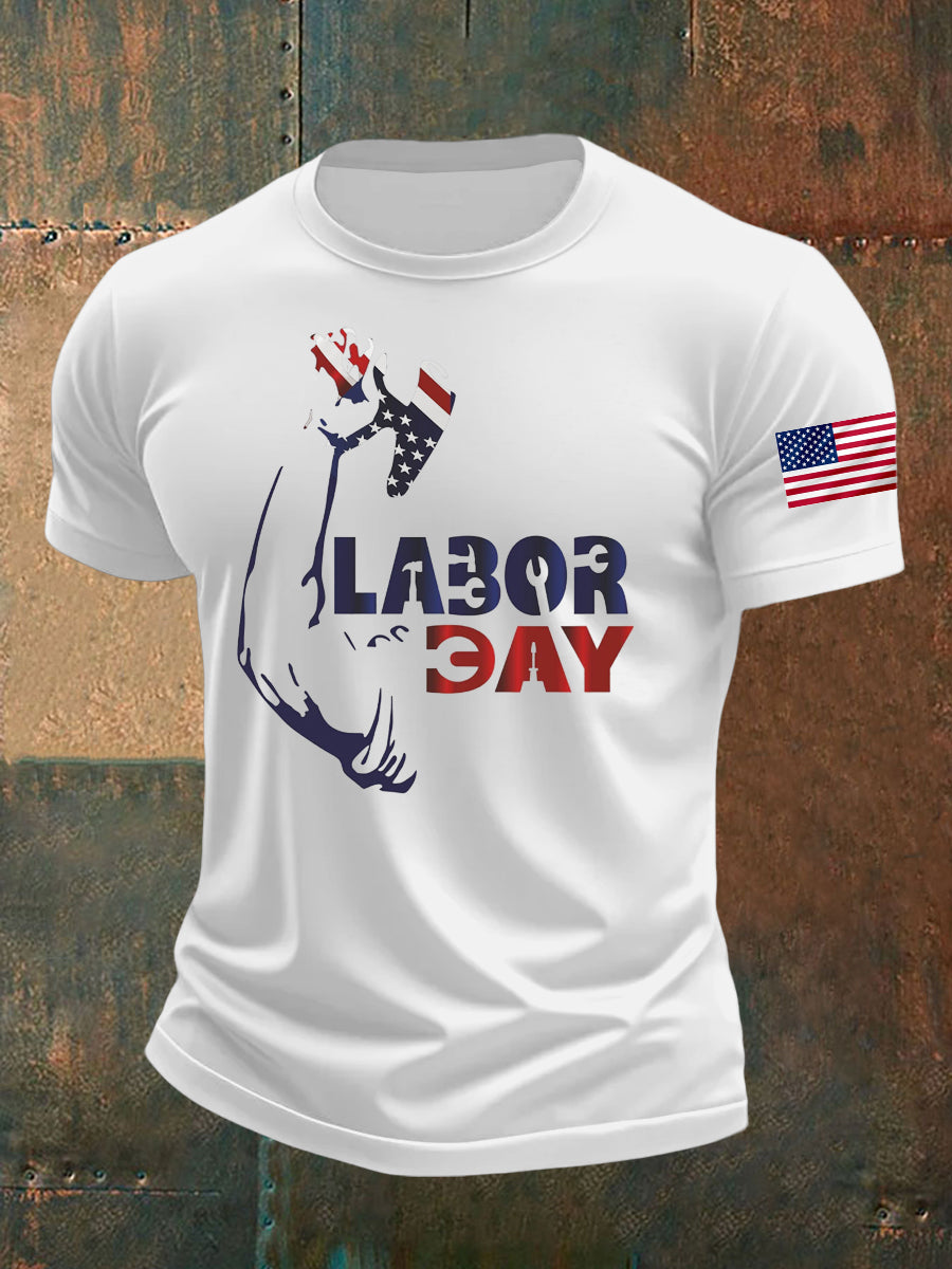 Men's Labor Day Printed T-shirt