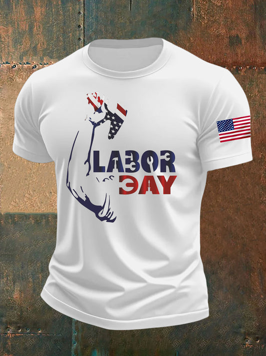 Men's Labor Day Printed T-shirt