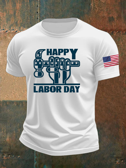 Men's Labor Day Printed T-shirt
