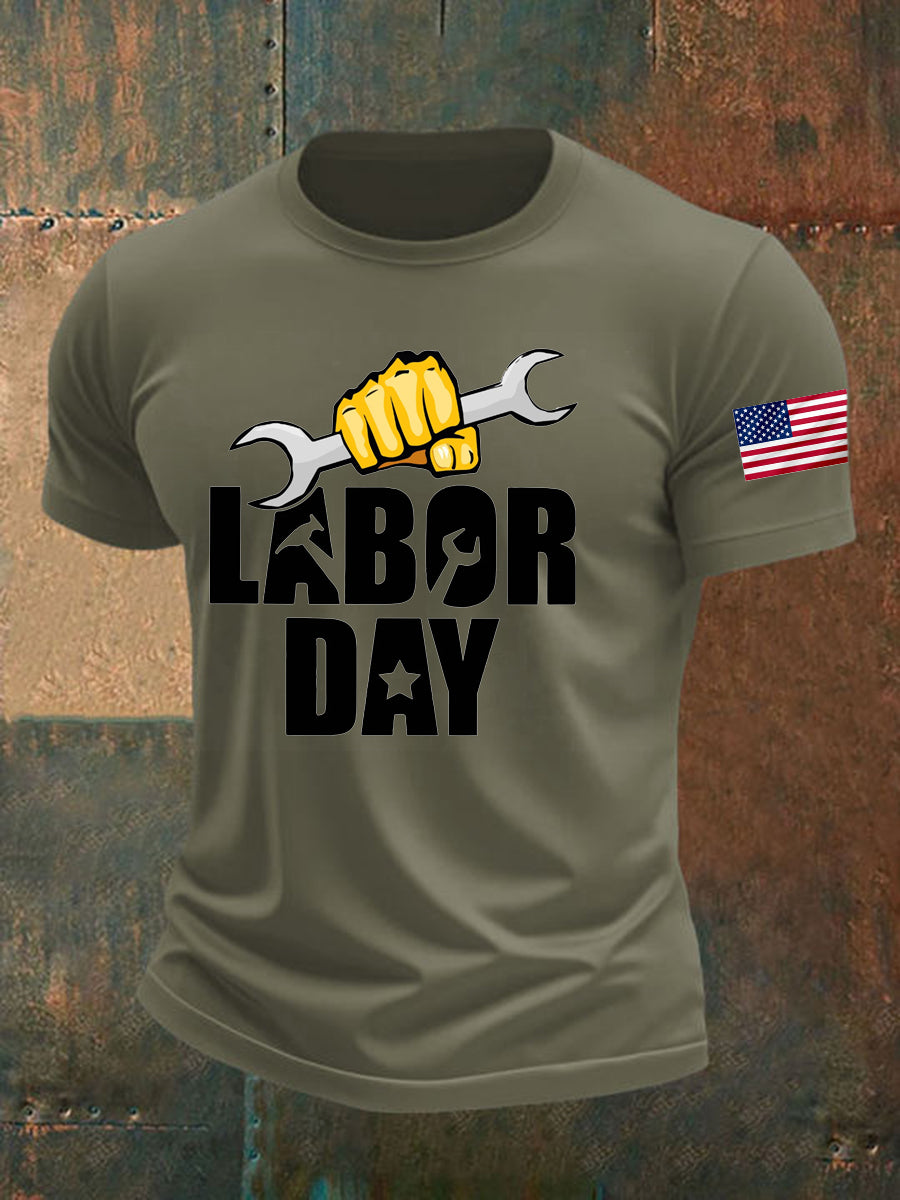 Men's Labor Day Printed T-shirt