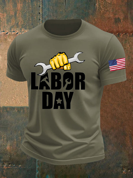 Men's Labor Day Printed T-shirt