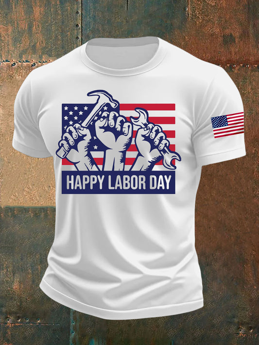 Men's Labor Day Printed T-shirt