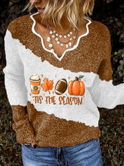 Women's Autumn Festival 'Tis The Season Pumpkin Printed Tops