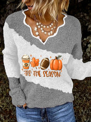 Women's Autumn Festival 'Tis The Season Pumpkin Printed Tops