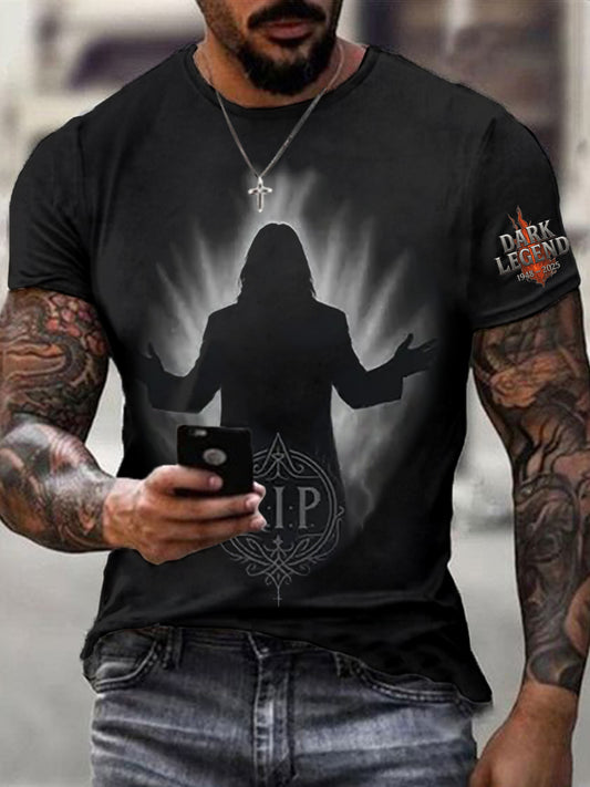 Men's Prince Of Darkness Forever Rip Legend  Memorial Short Sleeve Tee