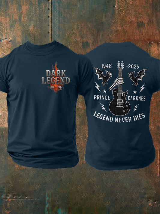 Men's Prince Of Darkness Forever Rip Legend  Memorial Short Sleeve Tee