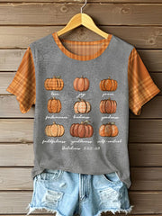 Women's Autumn Festival Pumkin Printed T-shirt
