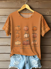 Women's Autumn Festival Pumkin Printed T-shirt