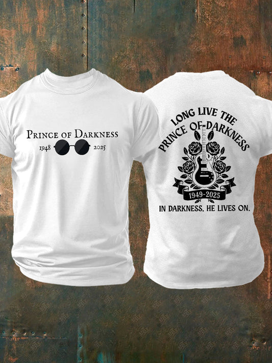 Men's Prince Of Darkness Forever Rip Legend  Memorial Short Sleeve Tee