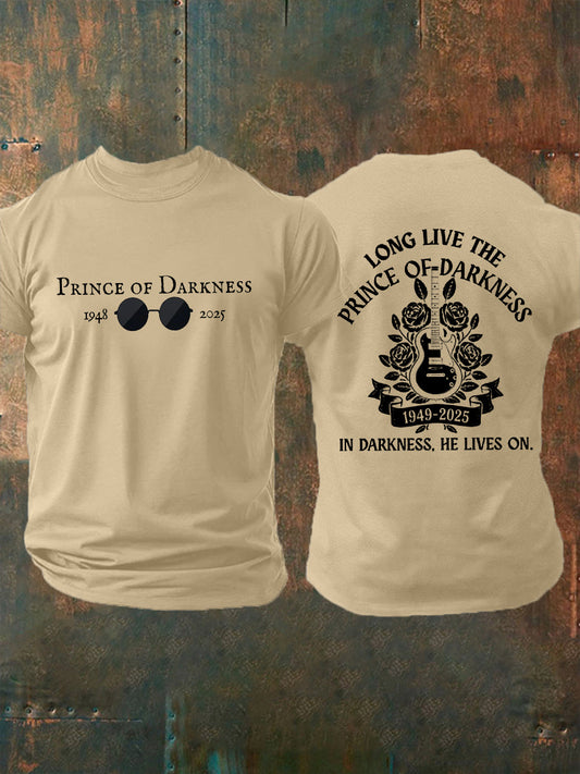 Men's Prince Of Darkness Forever Rip Legend  Memorial Short Sleeve Tee