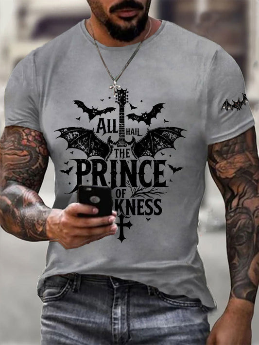Men's Prince of Darkness Printed Casual T-Shirt