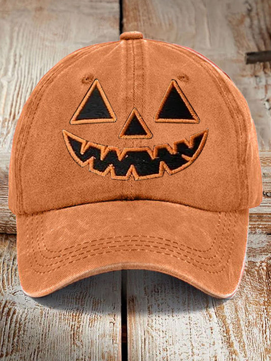 Unisex Fall Halloween Pumpkin Print Hat