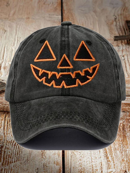 Unisex Fall Halloween Pumpkin Print Hat
