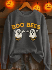 Women's Boo Bees Printed Casual Sweatshirt