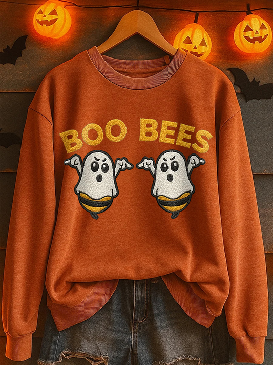 Women's Boo Bees Printed Casual Sweatshirt