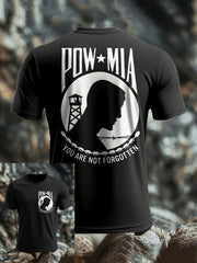 Men's Pow-Mia Flag Veteran Printed T-shirt