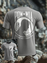 Men's Pow-Mia Flag Veteran Printed T-shirt