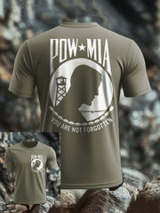 Men's Pow-Mia Flag Veteran Printed T-shirt
