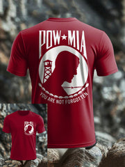 Men's Pow-Mia Flag Veteran Printed T-shirt