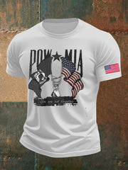 Men's Pow-Mia Flag Veteran Printed T-shirt