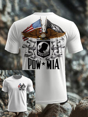 Men's Pow-Mia Flag Veteran Printed T-shirt