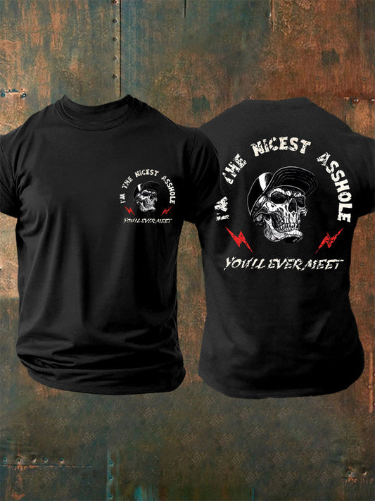 Men's Funny Skull Casual Tee