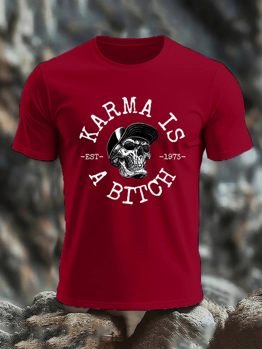 Men's Funny Skull Casual Tee