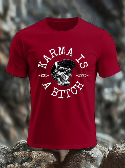 Men's Funny Skull Casual Tee