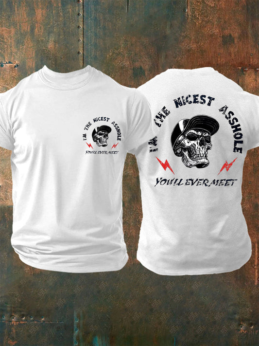 Men's Funny Skull Casual Tee