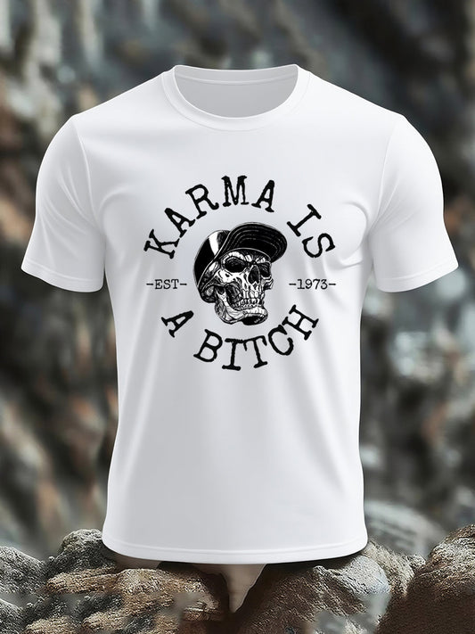 Men's Funny Skull Casual Tee