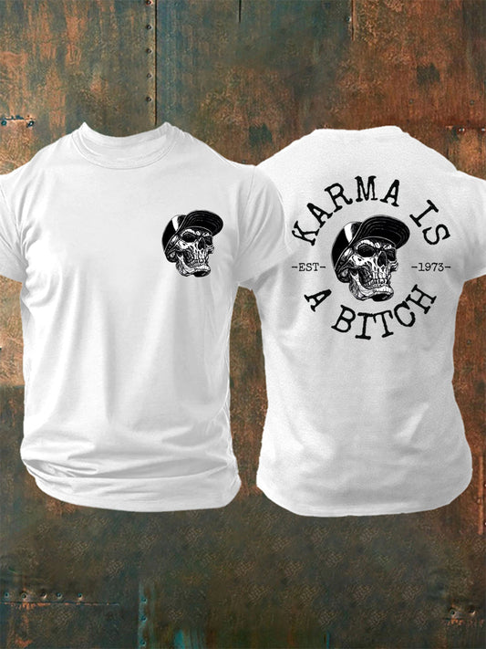 Men's Funny Skull Casual Tee