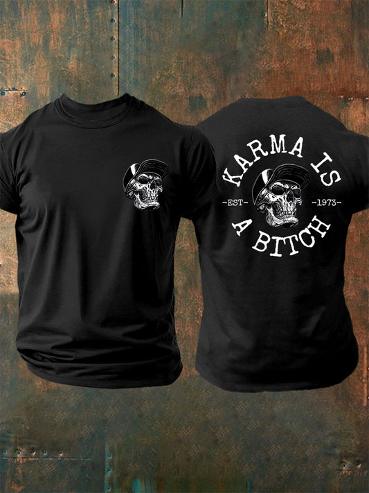 Men's Funny Skull Casual Tee