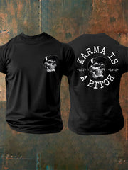 Men's Funny Skull Casual Tee