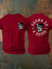 Men's Funny Skull Casual Tee
