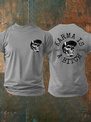 Men's Funny Skull Casual Tee