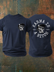 Men's Funny Skull Casual Tee