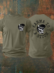 Men's Funny Skull Casual Tee