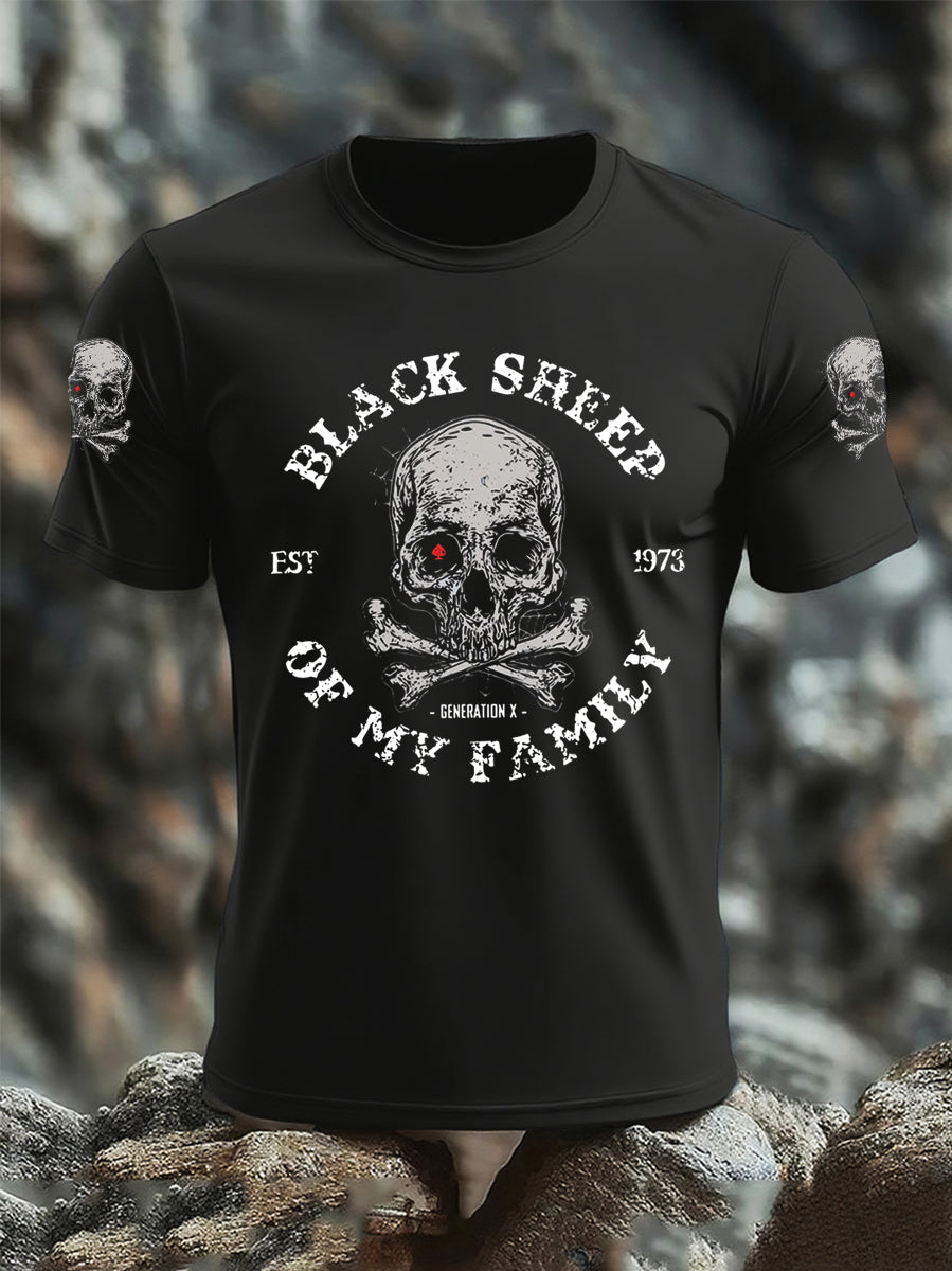 Men's Funny Skull Casual Tee