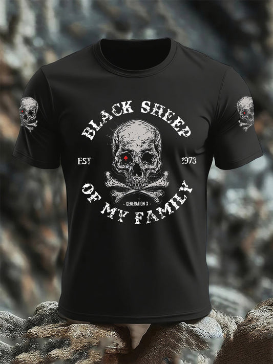 Men's Funny Skull Casual Tee