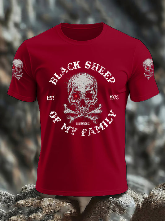 Men's Funny Skull Casual Tee