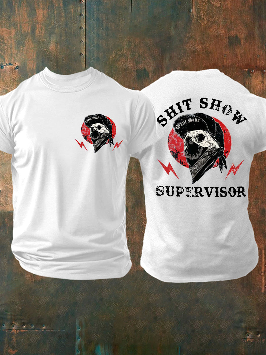 Men's Funny Skull Casual Tee