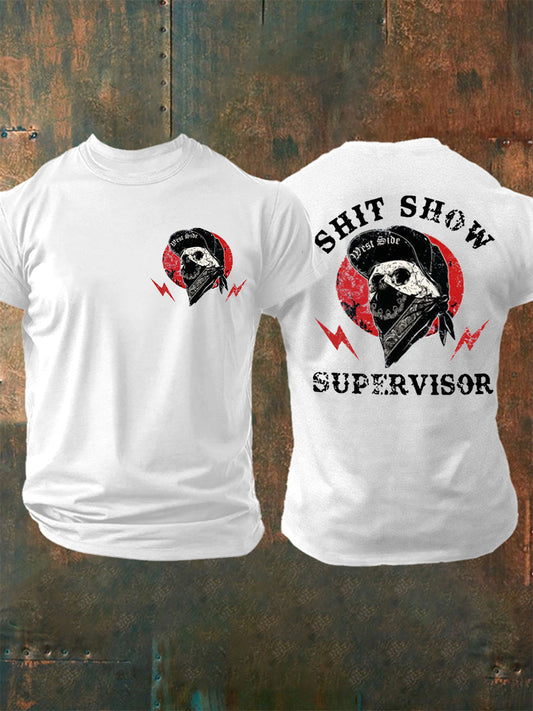 Men's Funny Skull Casual Tee