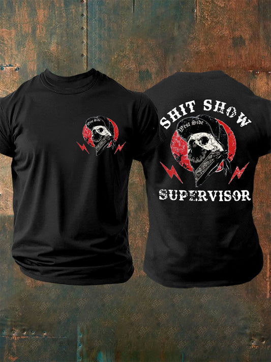 Men's Funny Skull Casual Tee