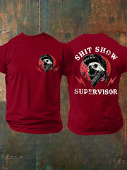 Men's Funny Skull Casual Tee