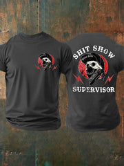 Men's Funny Skull Casual Tee