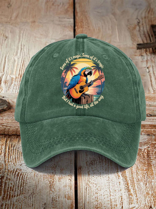 Unisex Some Of It’s Magic Some Of It’s Tragic Parrot Print Hat